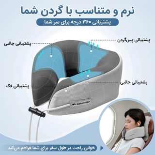 پشتیبانی 360 درچه سر و گردن بالش گردنی نیچرهایک